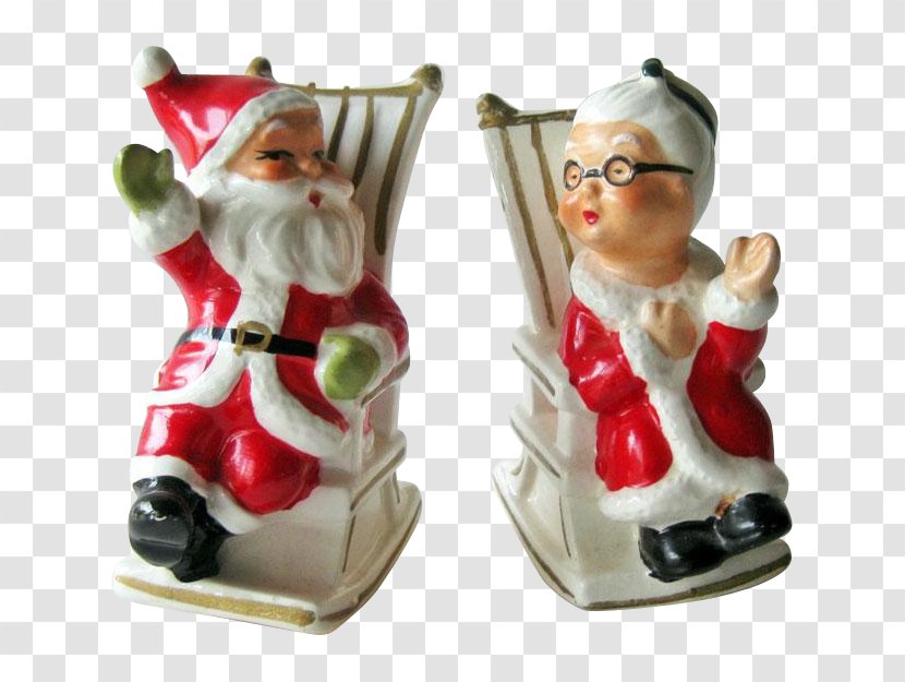 Salt & Pepper Shakers Mrs. Claus Christmas Ornament Santa Day - Tableware Transparent PNG