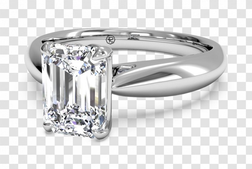 Diamond Cut Engagement Ring Wedding - Metal - Solitaire Transparent PNG