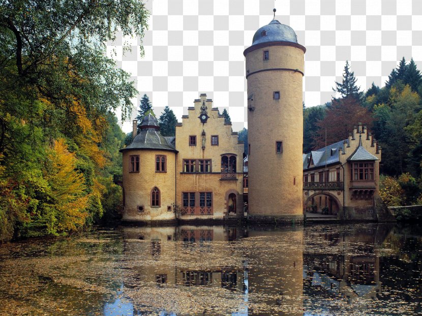 Neuschwanstein Castle Mespelbrunn Mittenwald Nuremberg Lohr Am Main - Water - German Town Charming Scenery Transparent PNG