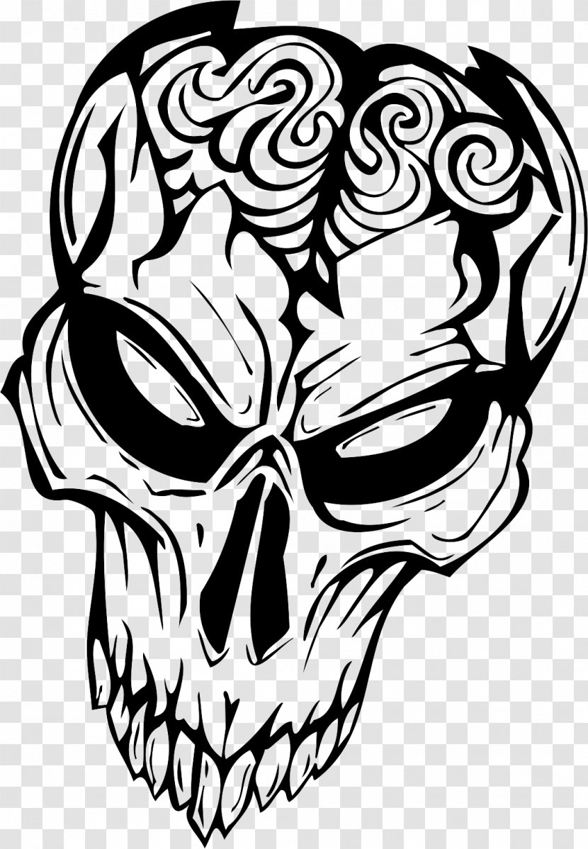 Decal Skull Trick Your Mind Drawing - Heart Transparent PNG