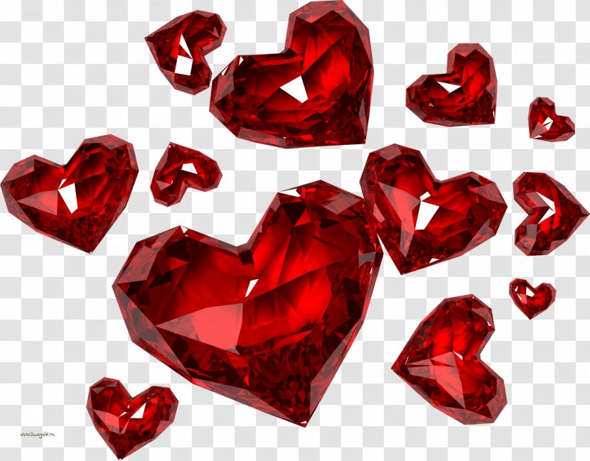 Heart Diamond Clip Art - Crystal Transparent PNG