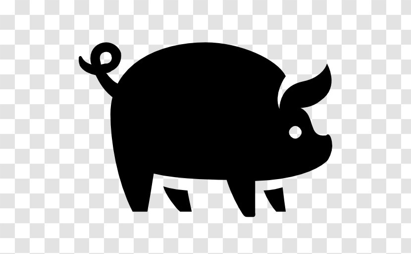 Large White Pig Black And Clip Art - Fauna - Icon Transparent PNG