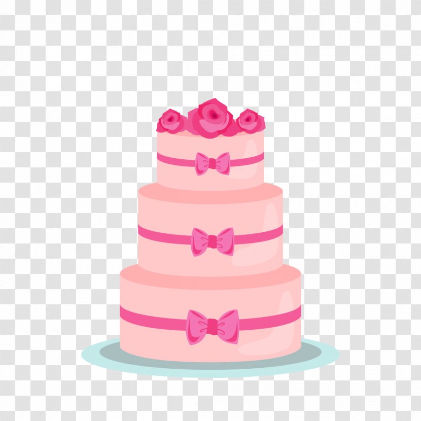 Wedding Cake Layer Cupcake Birthday - Icing - Vector Pink Transparent PNG