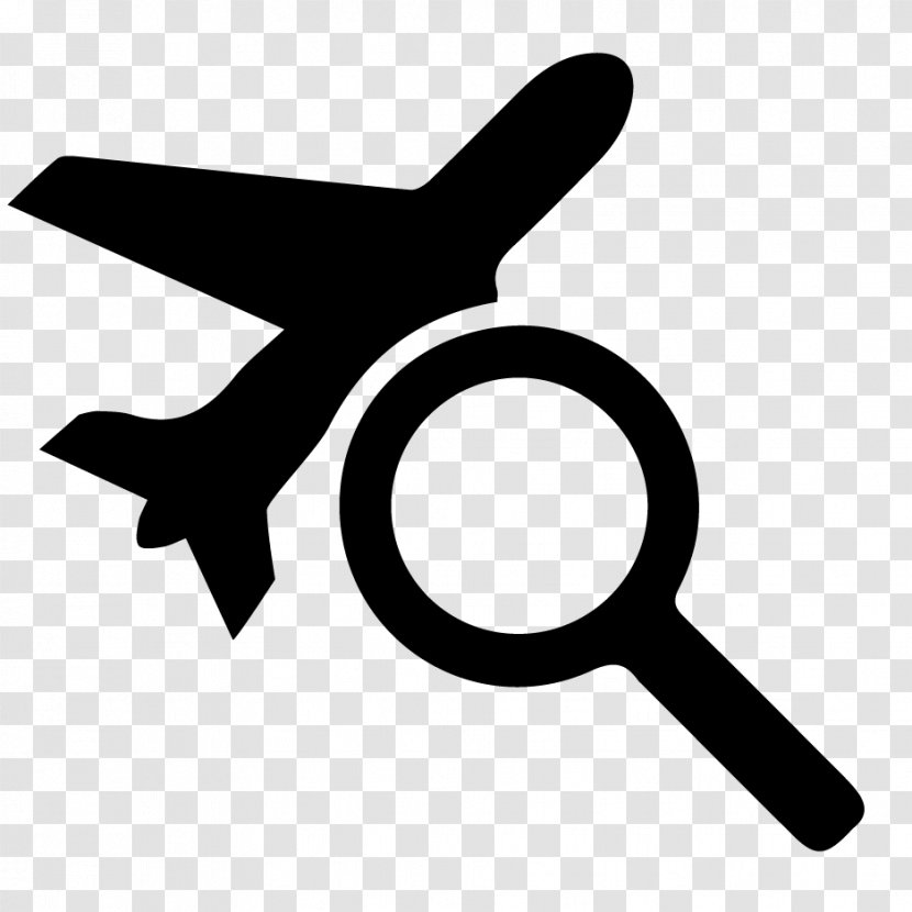 Airplane Flight Aircraft Airline Ticket - Black And White Transparent PNG