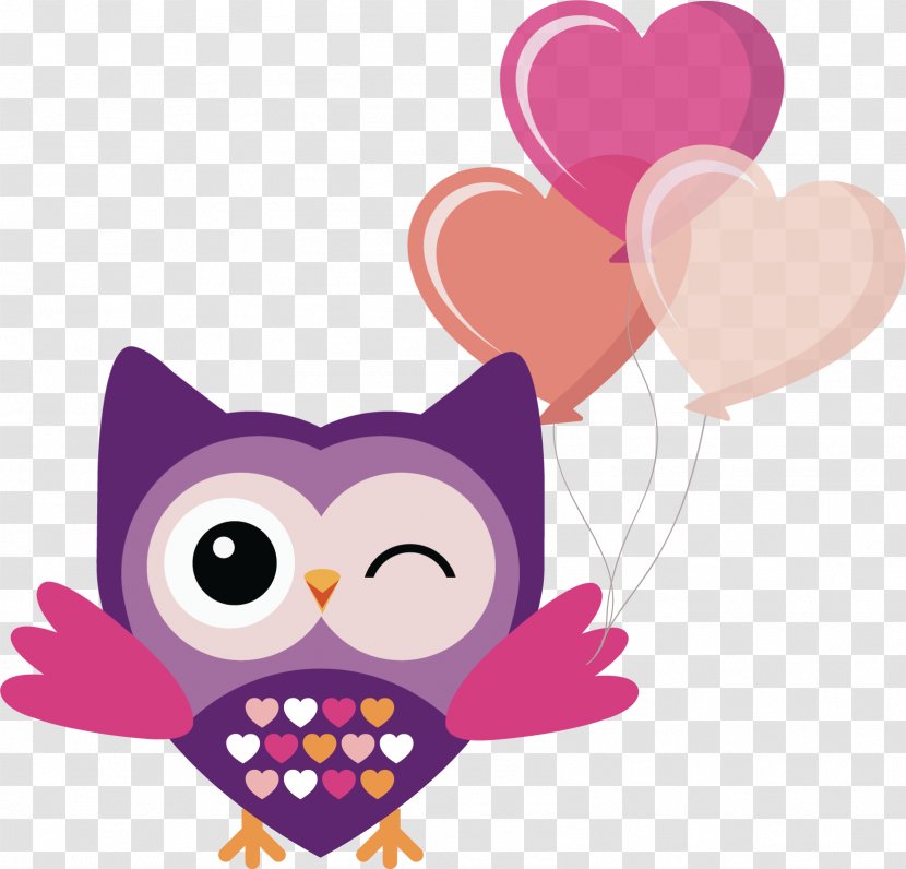 Love Heart Valentine's Day Feeling - Silhouette - Owl Transparent PNG