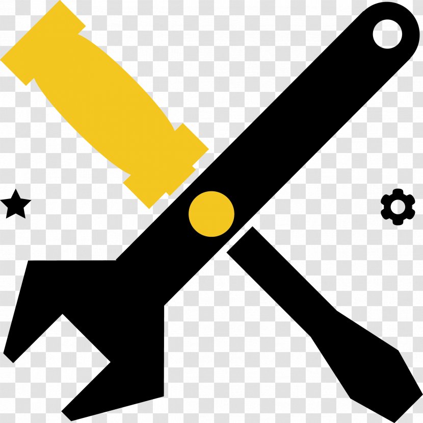 Service Tool Installation Company - Yellow - Maintenance Tools Vector Transparent PNG