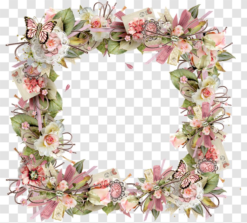 Wreath Floral Design Picture Frames Flower Paper - Craft Transparent PNG