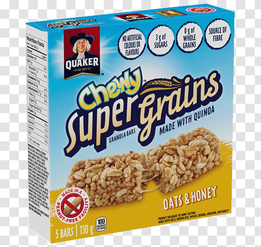 Breakfast Quaker Oats Company Chewy Dipps Granola Bars Whole Grain - Cereal Transparent PNG