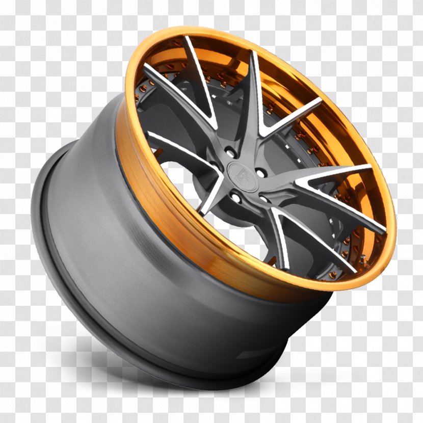 Alloy Wheel Gunmetal Copper Spoke - Auto Part - Brushed Steel Transparent PNG