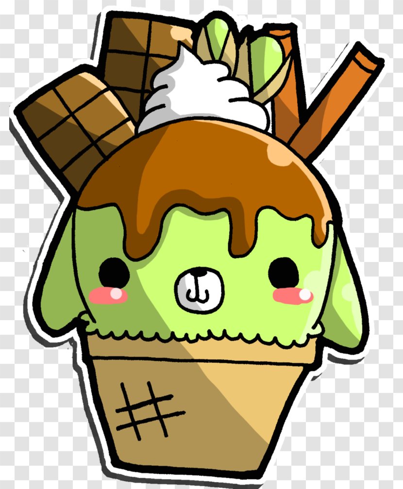 Ice Cream Cones Chocolate Pistachio - Wafer - Cartoon Transparent PNG