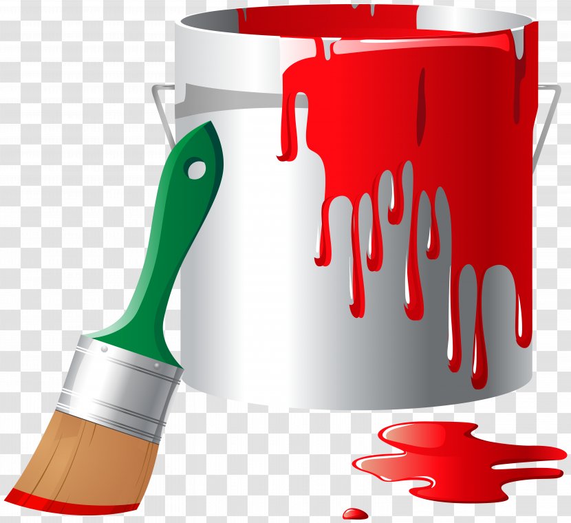 Paint Rollers Bucket Clip Art - Color Transparent PNG