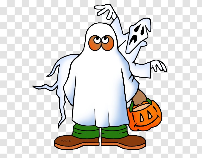 Halloween Ghost Cartoon - Pleased Bird Transparent PNG