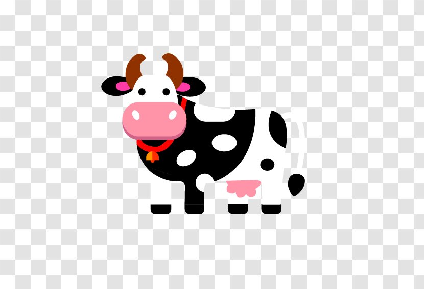 White Park Cattle Milk Dairy Farm - Milking - Creative Cow Cartoon Transparent PNG