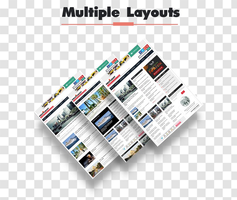 Blogger Responsive Web Design Template - Text - Clean Layout Transparent PNG