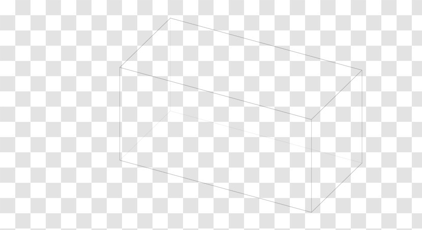 Rectangle - White - Wireframe Model Transparent PNG
