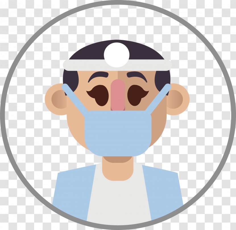 Mask Clip Art - Physician - Doctor Wearing A Transparent PNG
