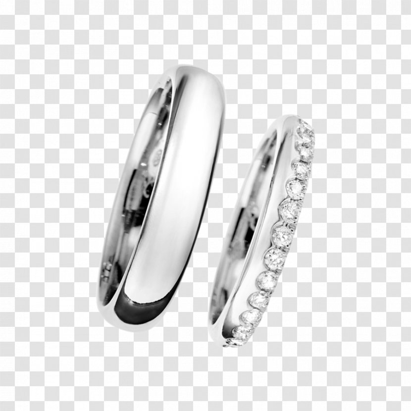 Wedding Ring Platinum Silver Earring - Engagement Transparent PNG
