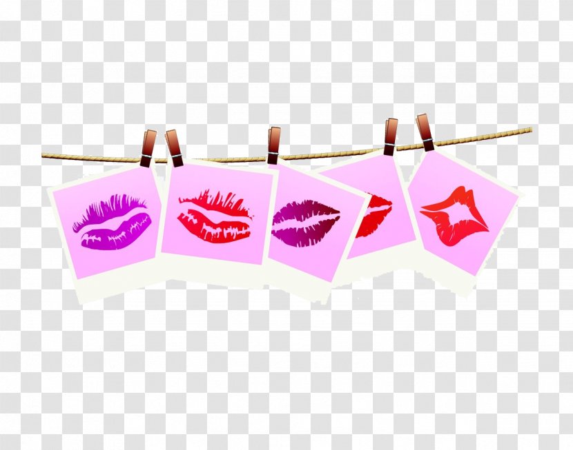 International Kissing Day Love Hugs And Kisses Wallpaper - Flower - Female Lips Frame Material Free To Pull Transparent PNG
