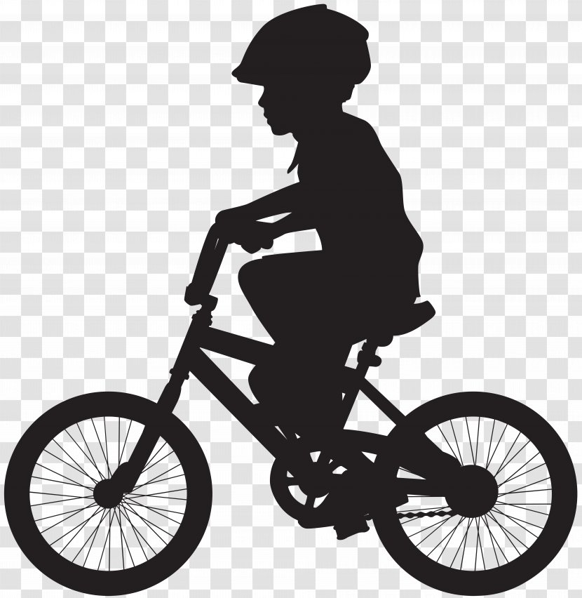 Bicycle Mountain Bike Cycling Illustration - Hybrid - Boy Silhouette Clip Art Image Transparent PNG