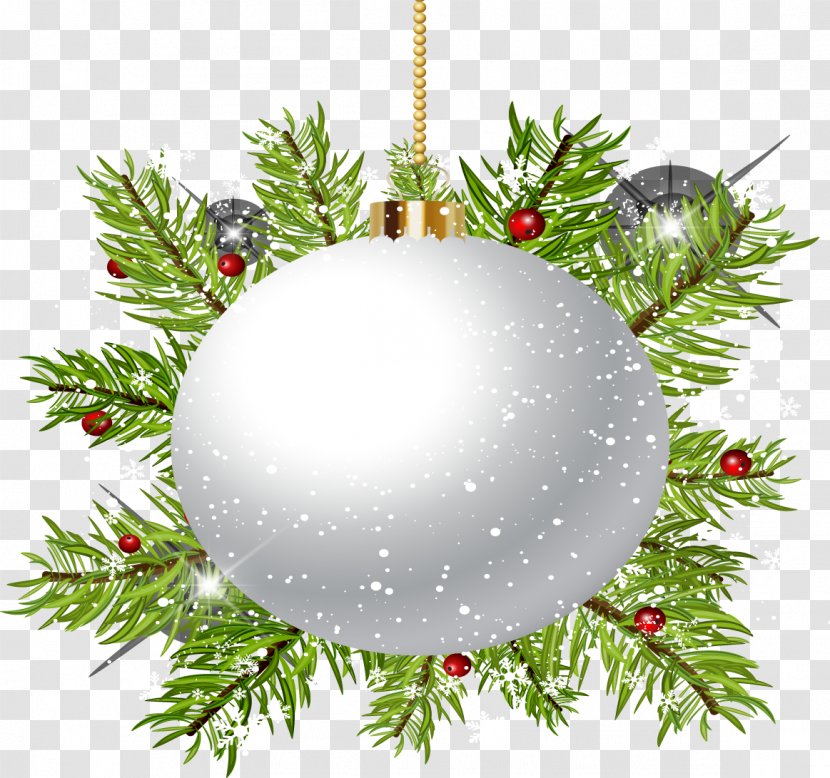 Christmas Ornament White - Spruce - Vivid Ball Transparent PNG