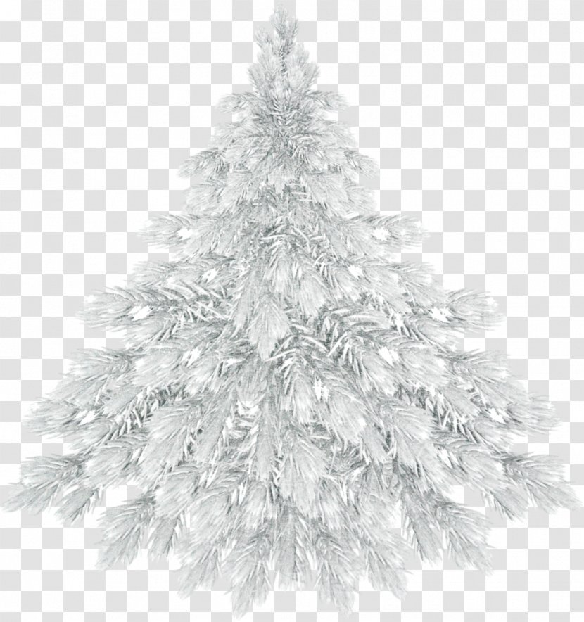 Artificial Christmas Tree Clip Art - Monochrome - Snow Transparent PNG
