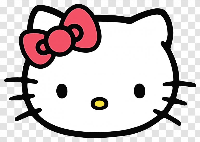 Hello Kitty Head - Facial Expression - Happy Emoticon Transparent PNG