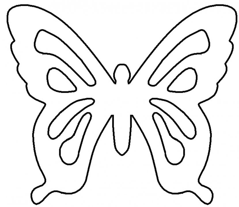Butterfly Paper Template Pattern - Insect - Diy Cliparts Transparent PNG