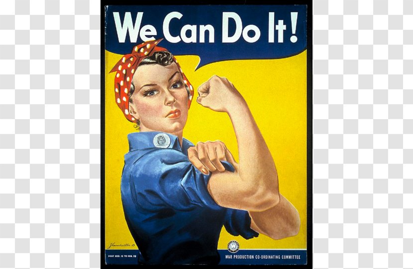 We Can Do It! Second World War Rosie The Riveter Poster - Rivet Transparent PNG