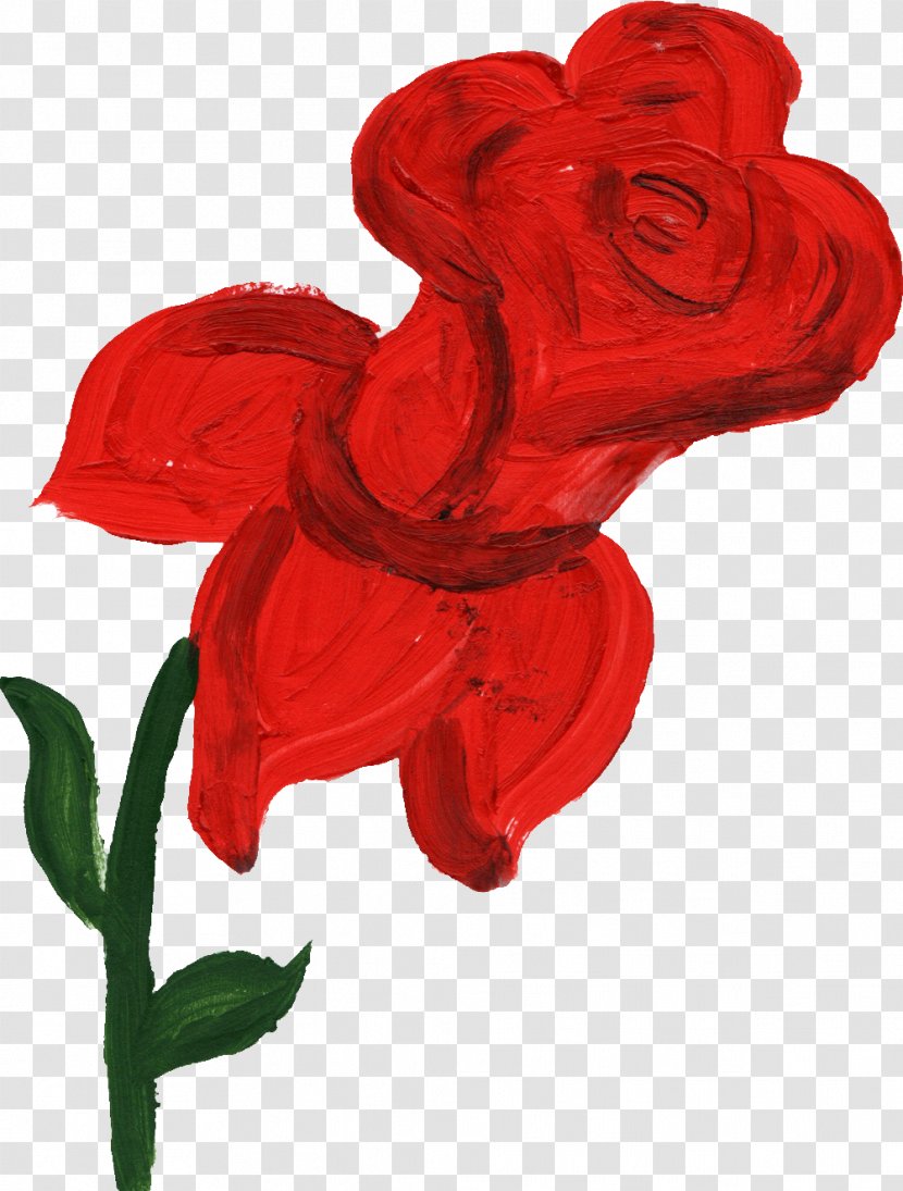Cut Flowers Garden Roses - Petal - Flower Paint Transparent PNG