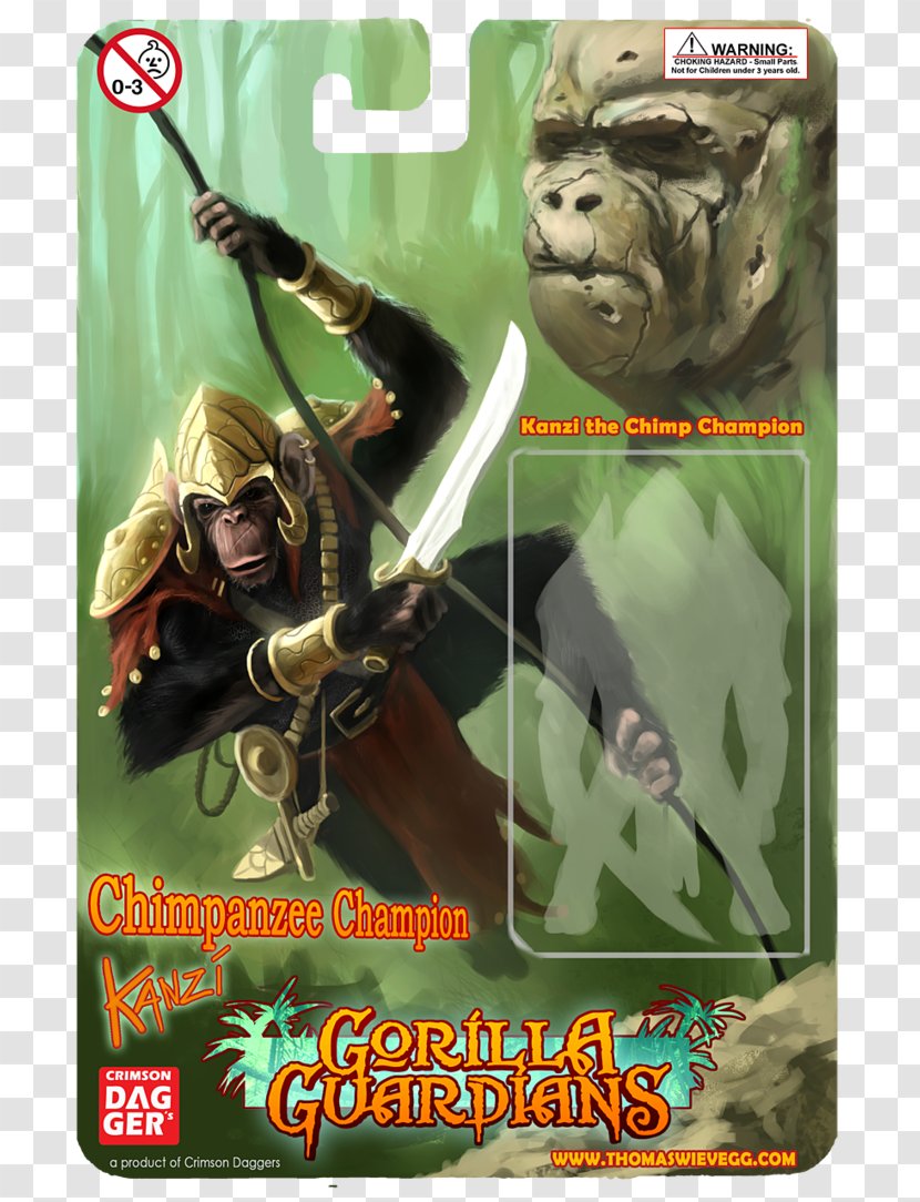 Digital Art Painting Drawing Gorilla - Actionfigures Flyer Transparent PNG