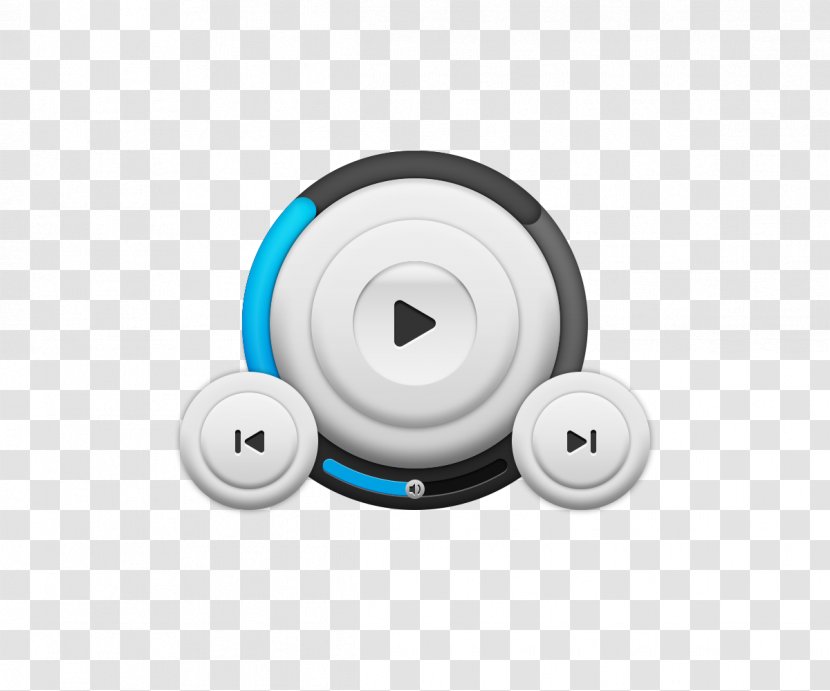 Light Blue Icon Design - Simple Playback Material Transparent PNG