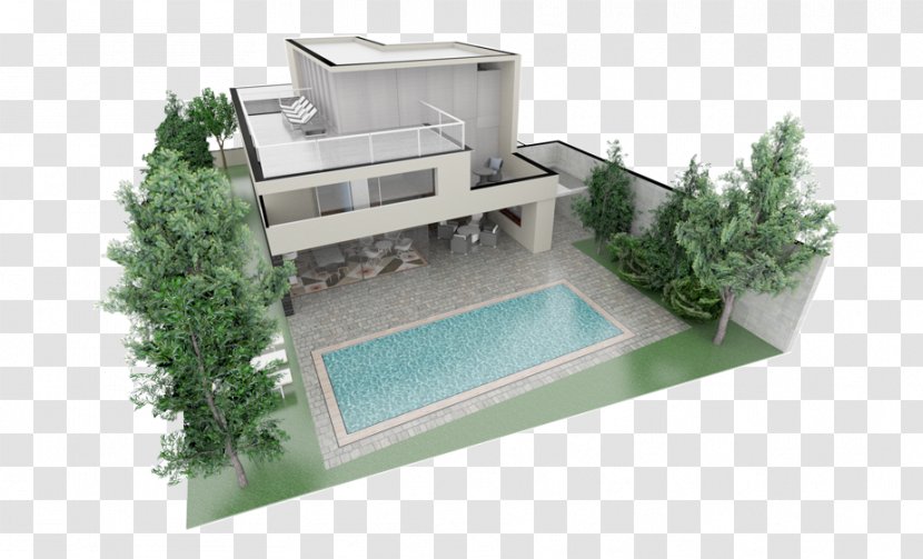 House Architecture 3D Floor Plan Drawing - Property - Modern Home Transparent PNG