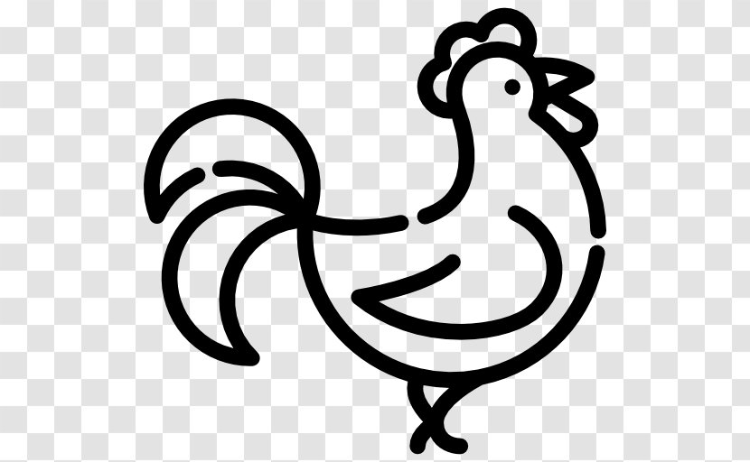 Black And White Monochrome Photography Line Art - Rooster Transparent PNG