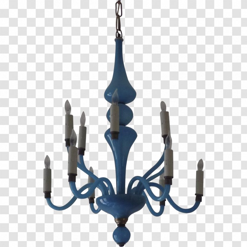 Chandelier Ceiling Silver Light Fixture Blue - Ruby Lane Transparent PNG