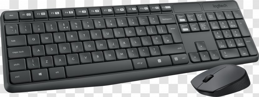 Computer Keyboard Mouse Wireless Logitech - Multimedia Transparent PNG