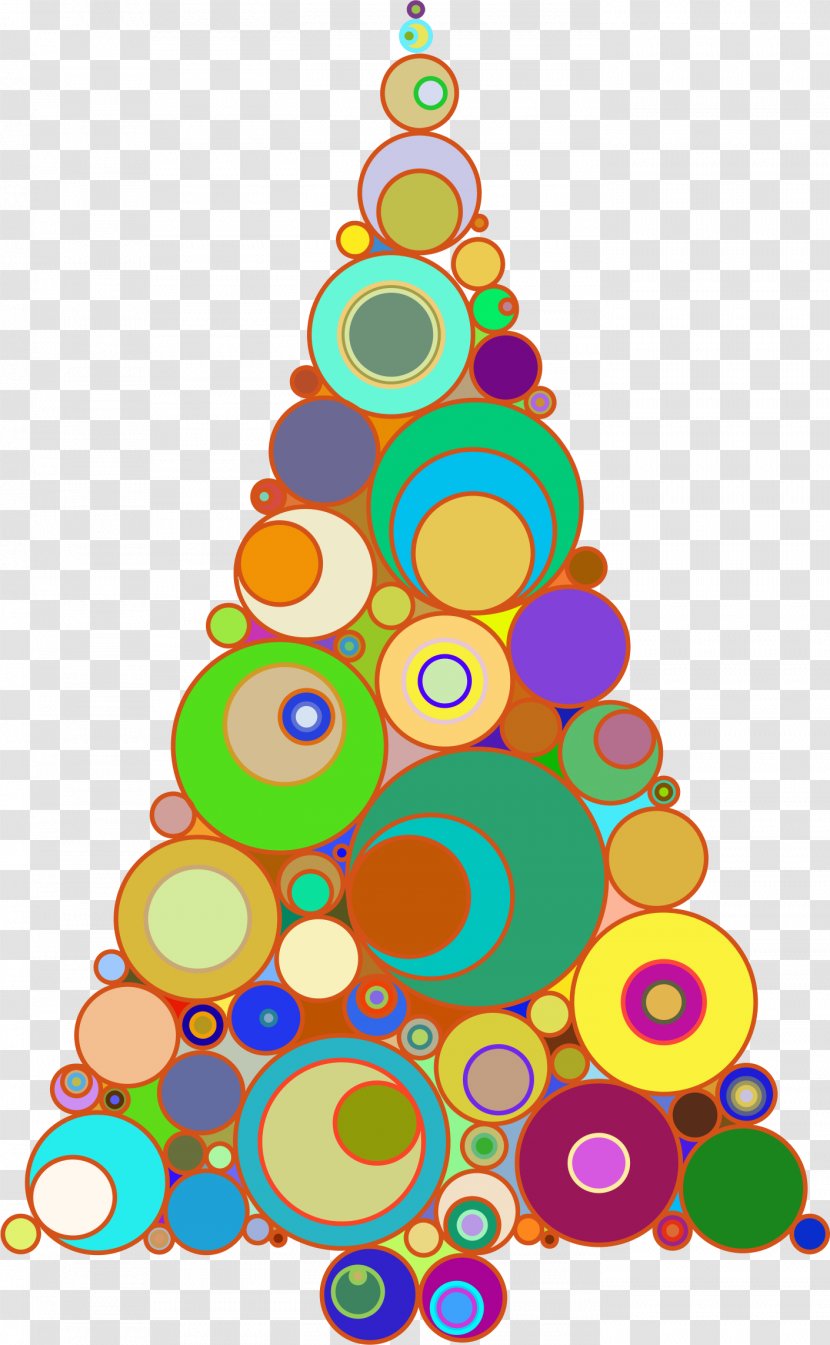 Christmas Tree Abstract Art Clip - Pine Family - Circle Transparent PNG