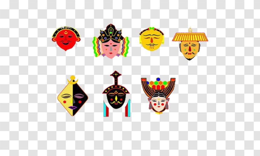 Tibetan People Lhamo Mask - Standard - Face Pattern Cartoon Humor Transparent PNG
