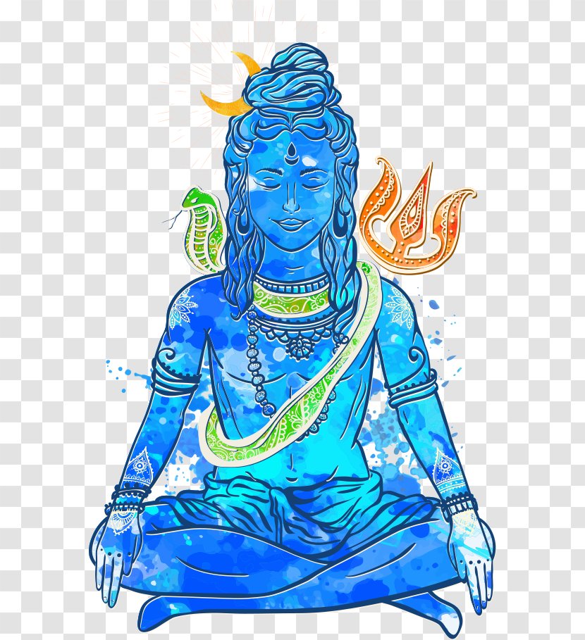 Maha Shivaratri Kali Parvati Illustration - God - Blue Vector Creative Woman Transparent PNG