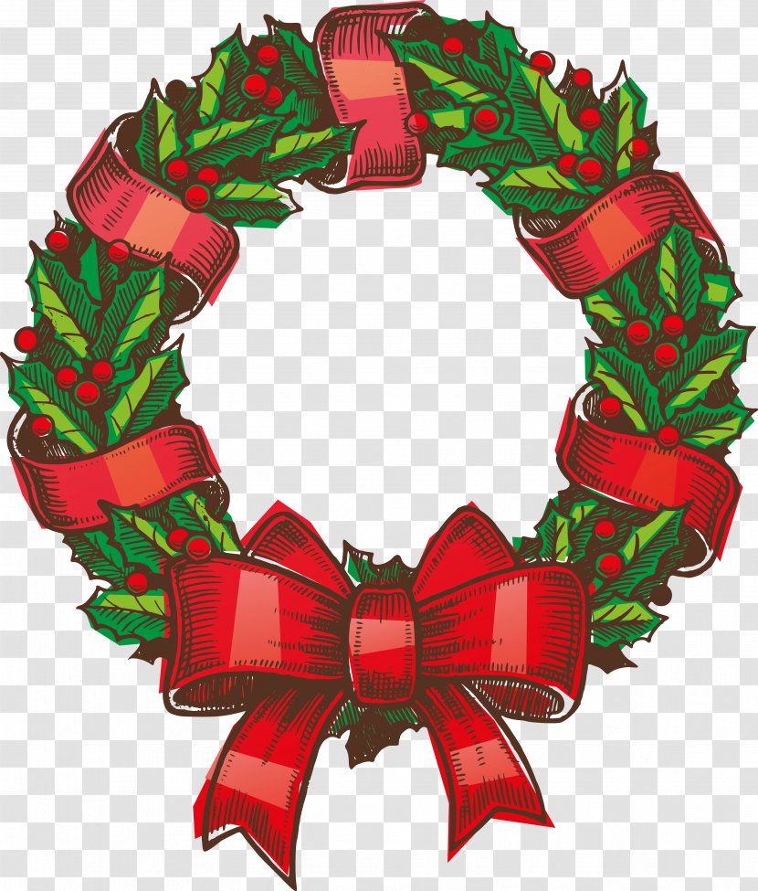 Christmas Decoration Wreath Clip Art Transparent PNG