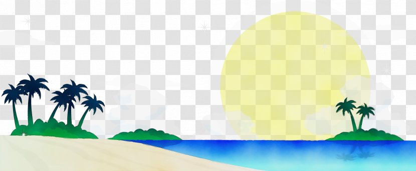 Summer Blue Sky - Paint - Animation Horizon Transparent PNG