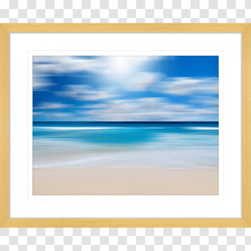 Painting Picture Frames Rectangle Sky Plc - Ocean Watercolor Transparent PNG