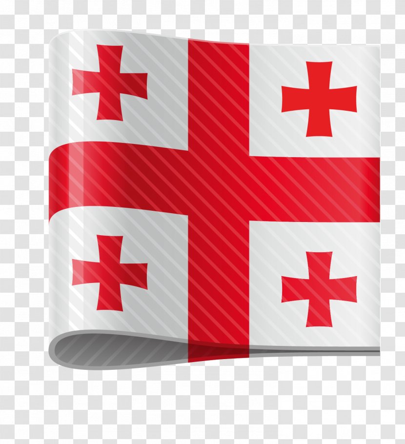 Flag Of Georgia National - Vector Banner Switzerland Transparent PNG