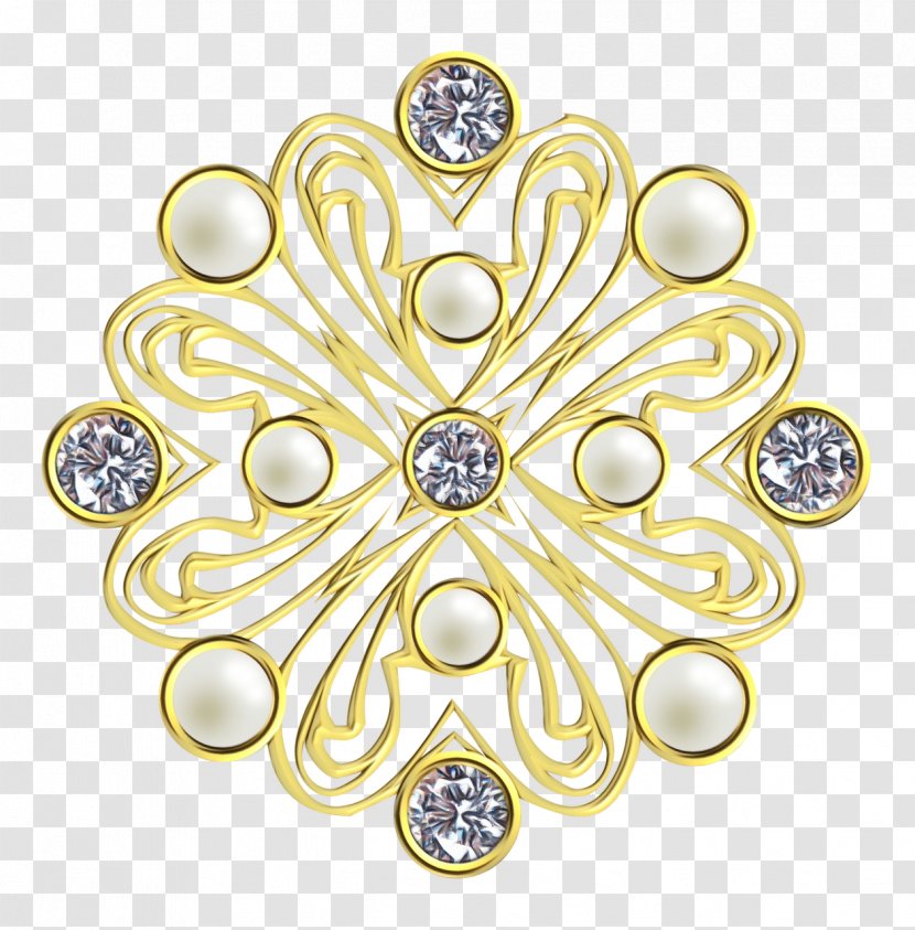 Yellow Fashion Accessory Jewellery Pattern Diamond - Metal Ornament Transparent PNG