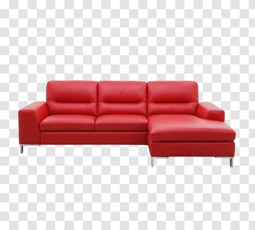 Sofa Bed Couch - Chaise Longue - Red Transparent PNG