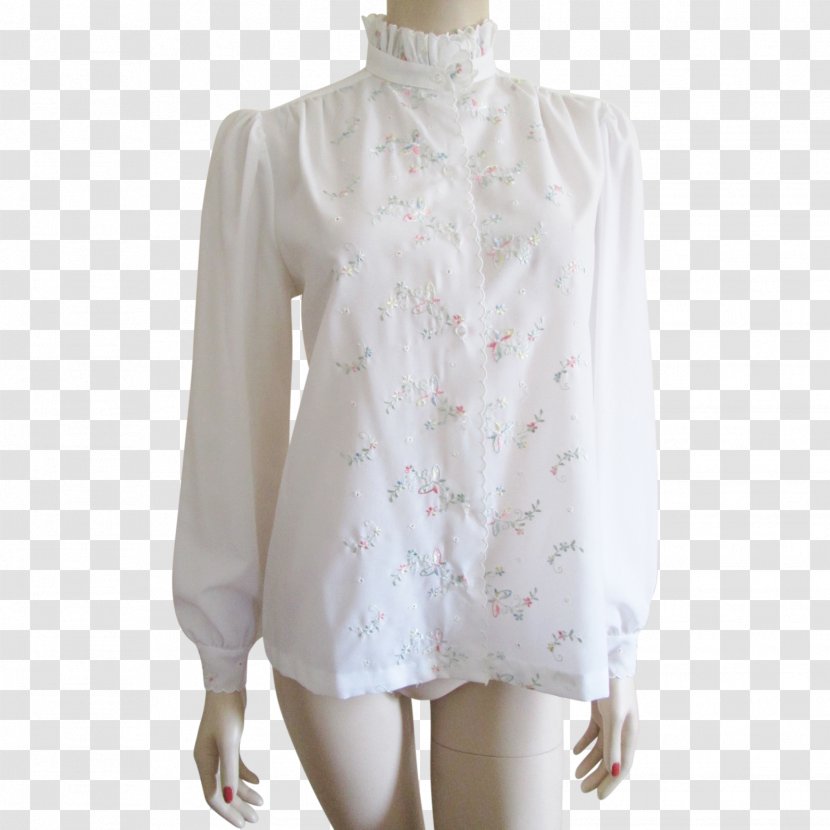 Blouse Sleeve Neck - White Transparent PNG