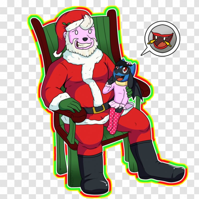 Santa Claus Gift Little Caity Nintendo Lucario - Christmas Ornament - No Shave November Transparent PNG