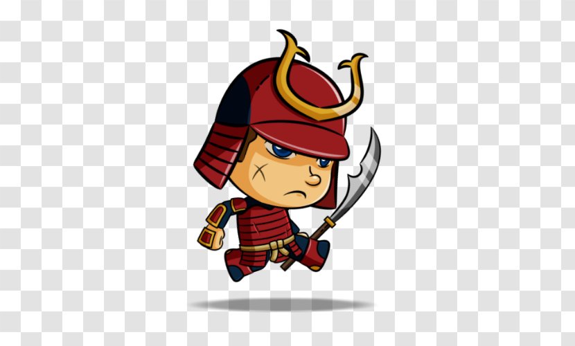 Cartoon Samurai Animation Character Clip Art - Royaltyfree Transparent PNG