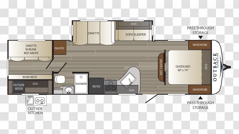 2018 Subaru Outback Floor Plan Campervans Steakhouse Keystone RV Co - Caravan Transparent PNG