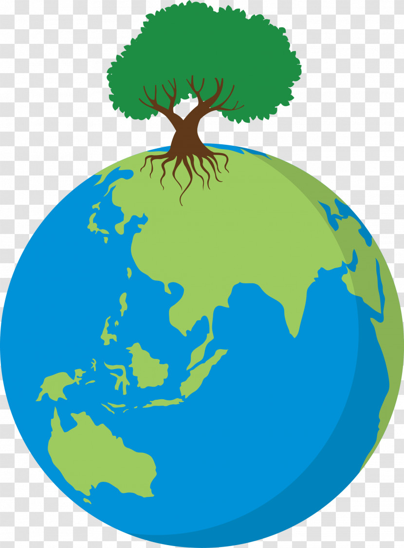 Earth Tree Go Green Transparent PNG