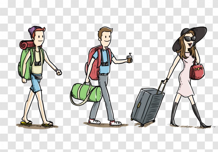 Package Tour Travel Backpacking Doodle - Human Behavior Transparent PNG